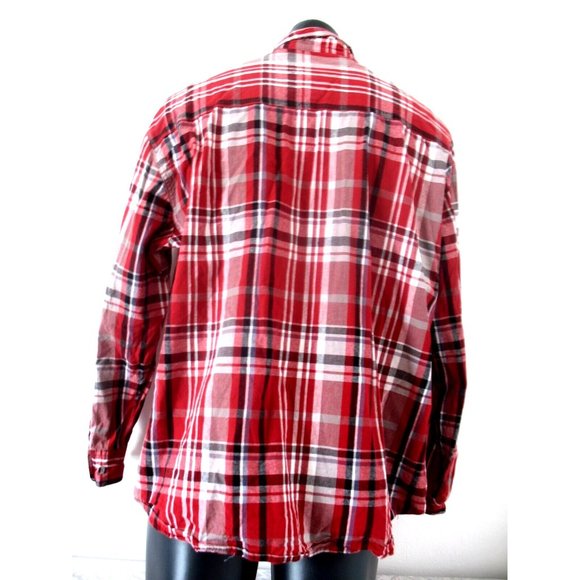 Canyon Guide Men Western Shirt Athletic Fit L/S Sz XLT Red/White/Gray plaid. - Picture 9 of 10